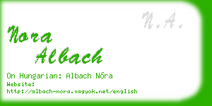 nora albach business card